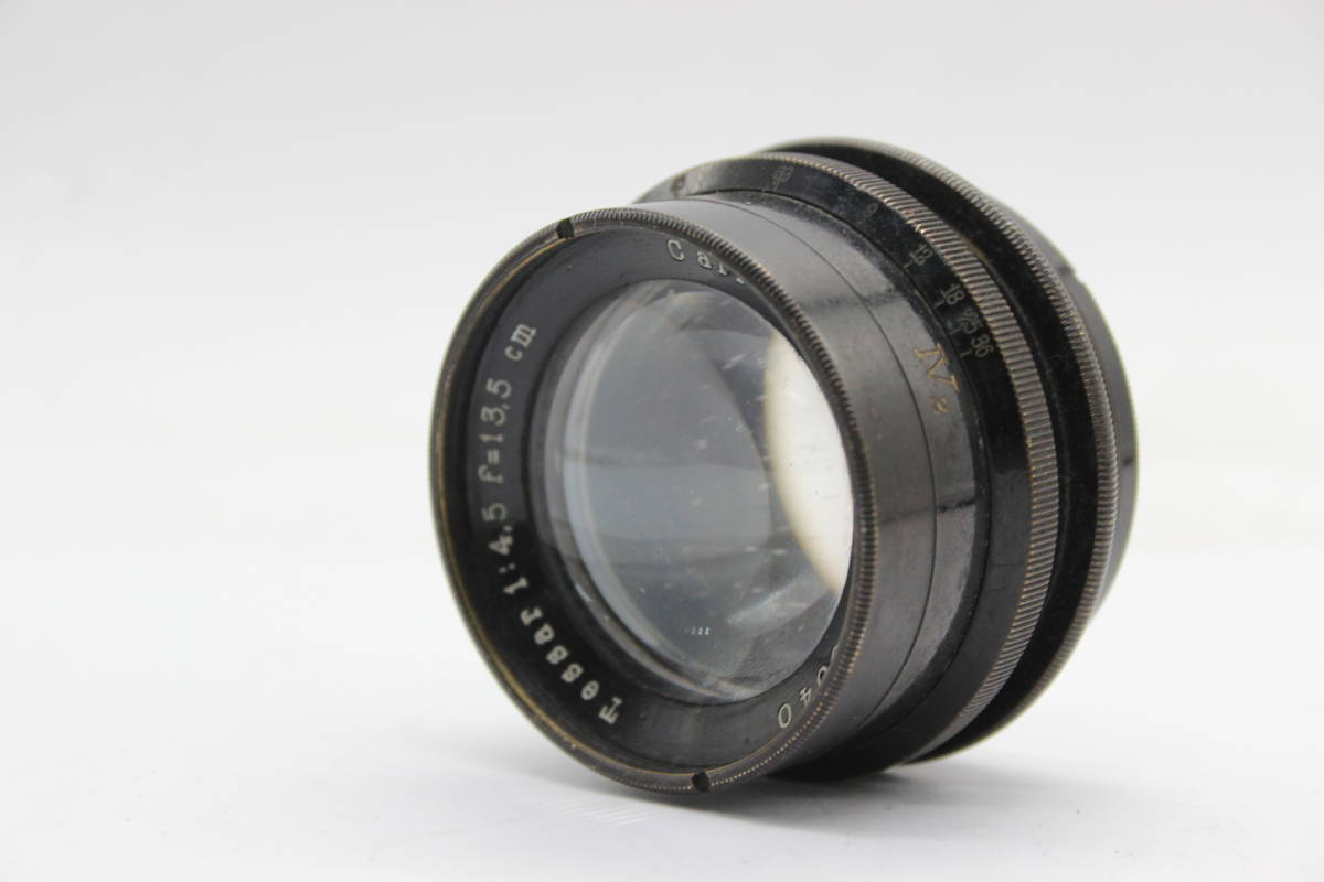 【訳あり品】 カールツァイス Carl Zeiss Jena Tessar 13.5cm F4.5 レンズ s6507