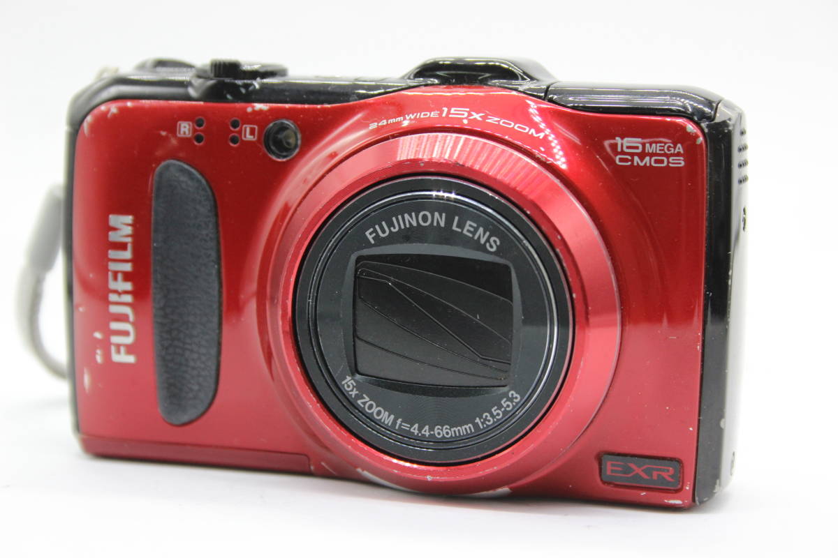 【返品保証】 フジフィルム Fujifilm Finepix F550EXR レッド 15x コンパクトデジタルカメラ s6795