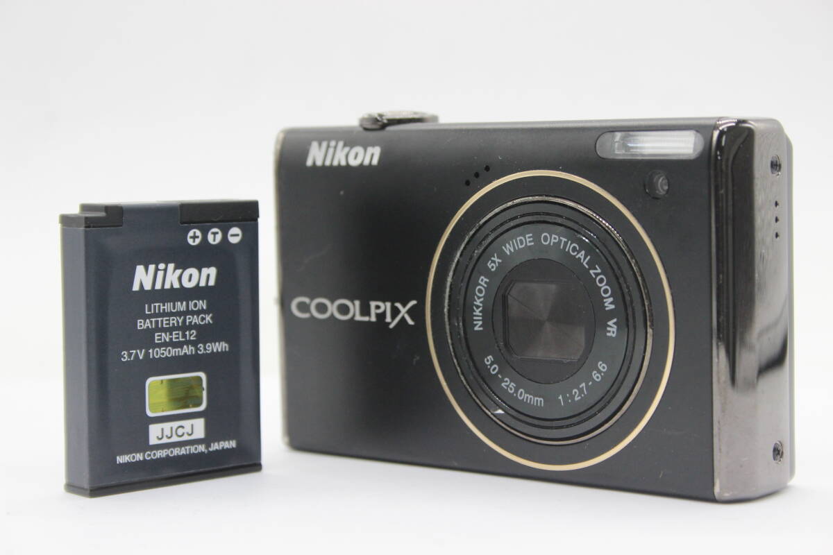 【返品保証】 ニコン Nikon Coolpix S640 ブラック 5x Wide バッテリー付き コンパクトデジタルカメラ s7455