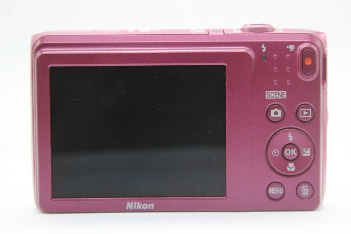 【返品保証】 ニコン Nikon Coolpix A300 ピンク 8x Wide バッテリー付き コンパクトデジタルカメラ s7456_画像4