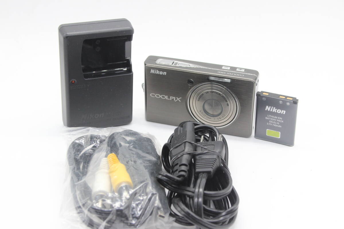【美品 返品保証】 ニコン Nikon Coolpix S500 3x バッテリー チャージャー付き コンパクトデジタルカメラ s7532