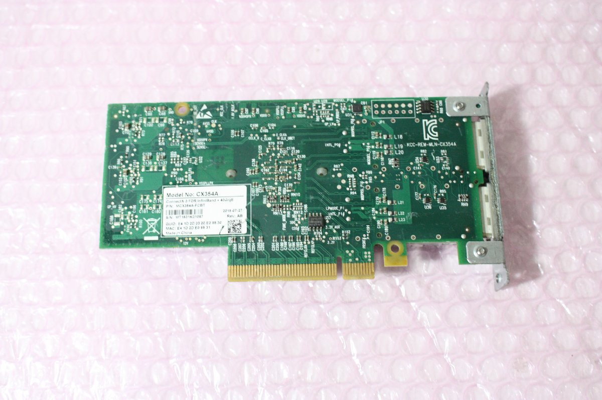 E220【現状品】Mellanox CX354A ConnectX-3 FDR InfiniBand + 40G ロープロファイルの画像3