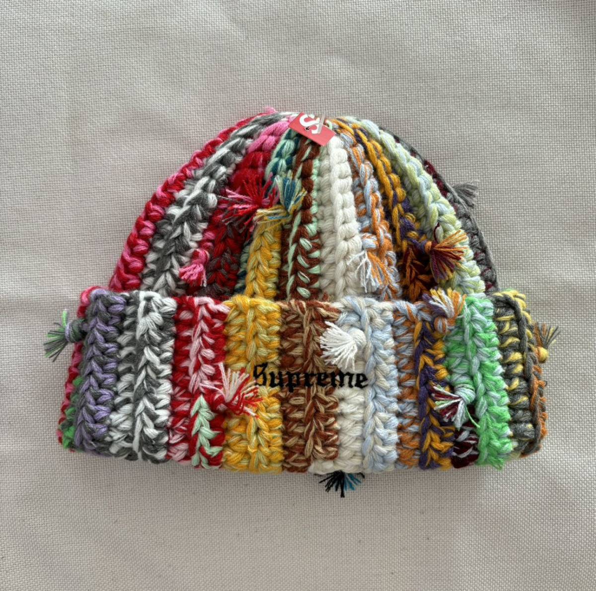 Supreme Hand Tied Beanie Multicolor シュプリーム ハンド タイド ビーニー ニット帽 マルチカラー 2023 AW FW 送料無料 1円_画像2