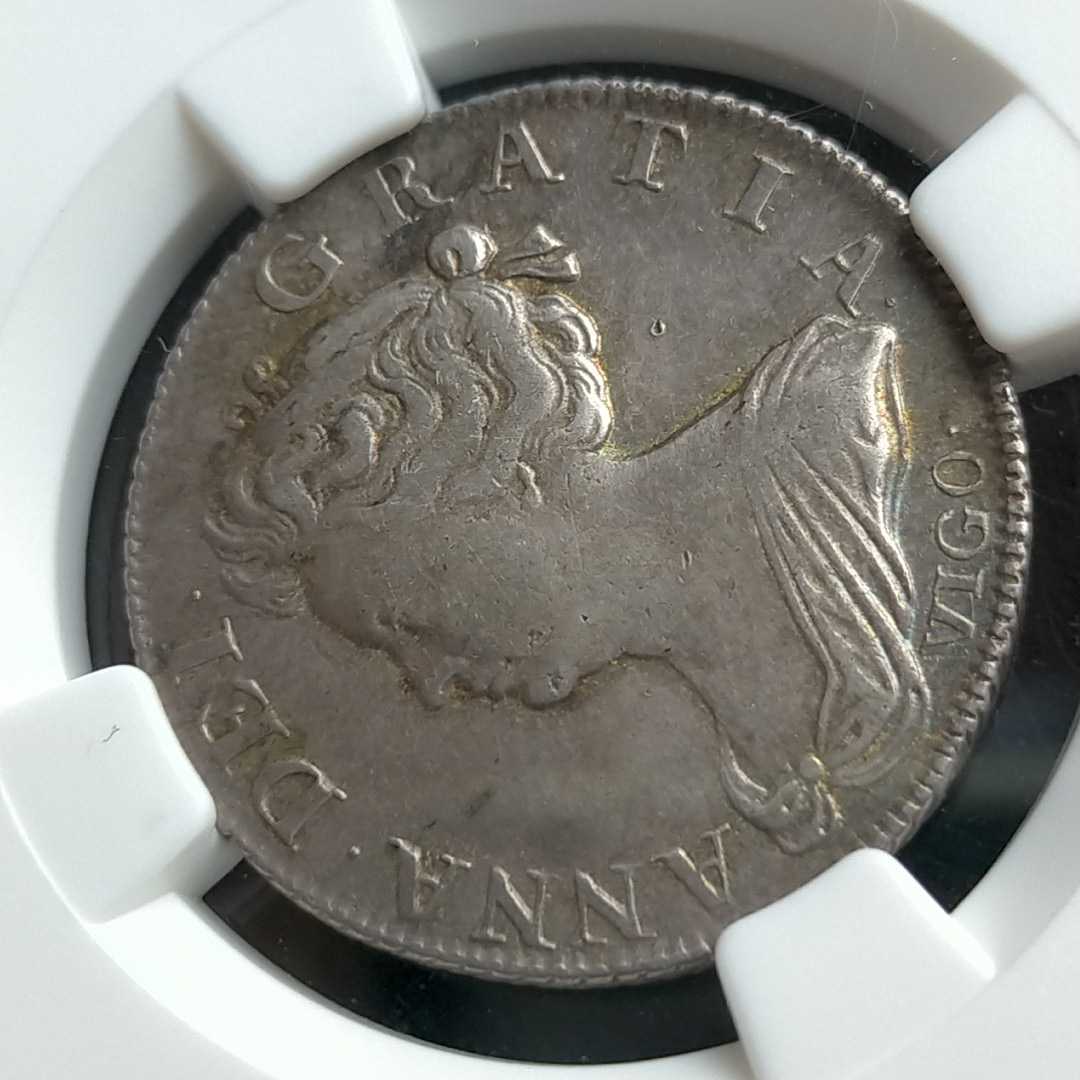  【VIGO 1シリング】1703年 アン女王 イングランド/イギリス ビーゴ 銀貨 NGC PCGS 鑑定済 英国 アンティークコイン プレユニオン ヴィーゴ_画像5