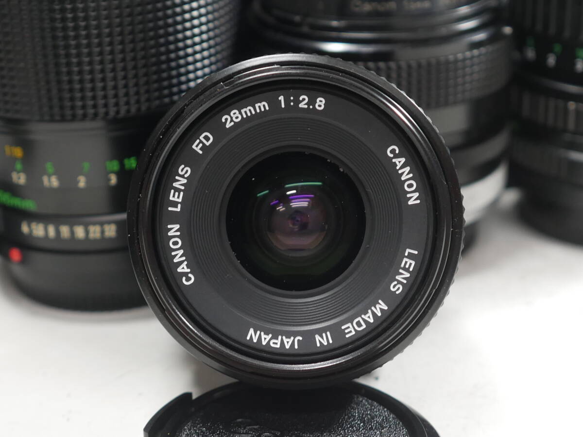 ◆CANON レンズ【FD 24mm・28mm・50mm・100mm・35-70mm】EXTENSION TUBE FD 50・LIFE SIZE ADAPTER 計7点まとめて キヤノン_画像3