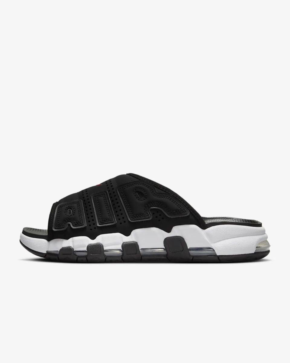 送料無料 28.0cm Nike Air More Uptempo Slide Black Clear White ナイキ エアモアアップテンポ スライド ブラック クリア ホワイト US10_画像2