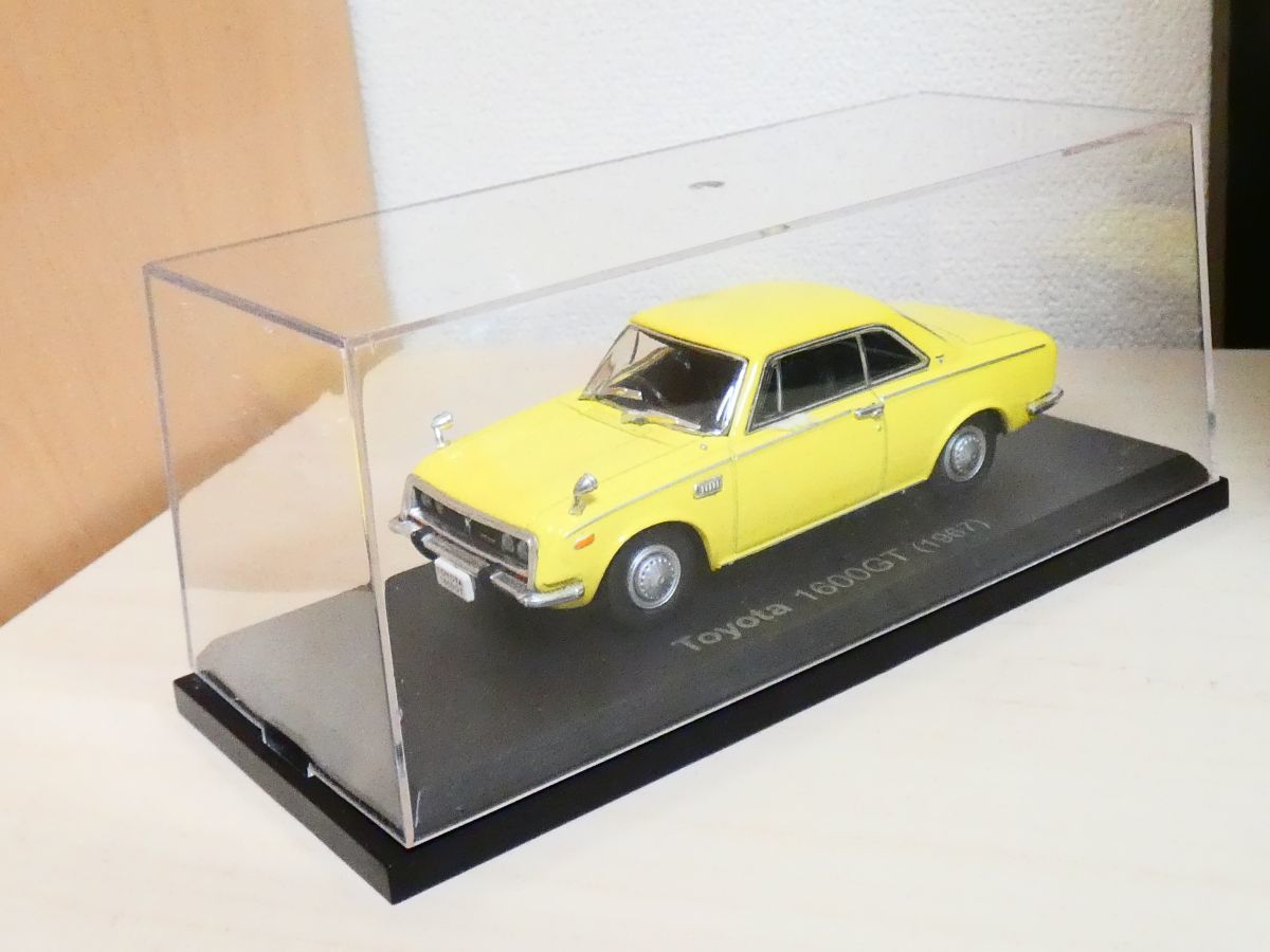 国産名車コレクション 1/43 トヨタ 1600GT 1967 黄色 ② アシェット 旧車 クラシックカー ミニカー Rの画像7