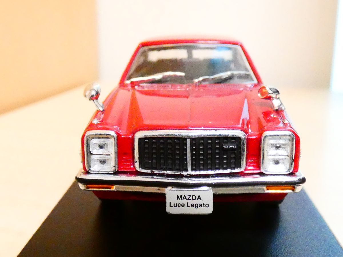 国産名車コレクション 1/43 マツダ ルーチェ レガート 1977 赤 アシェット Mazda Luce Legato 旧車 クラシックカー ミニカー Rの画像3