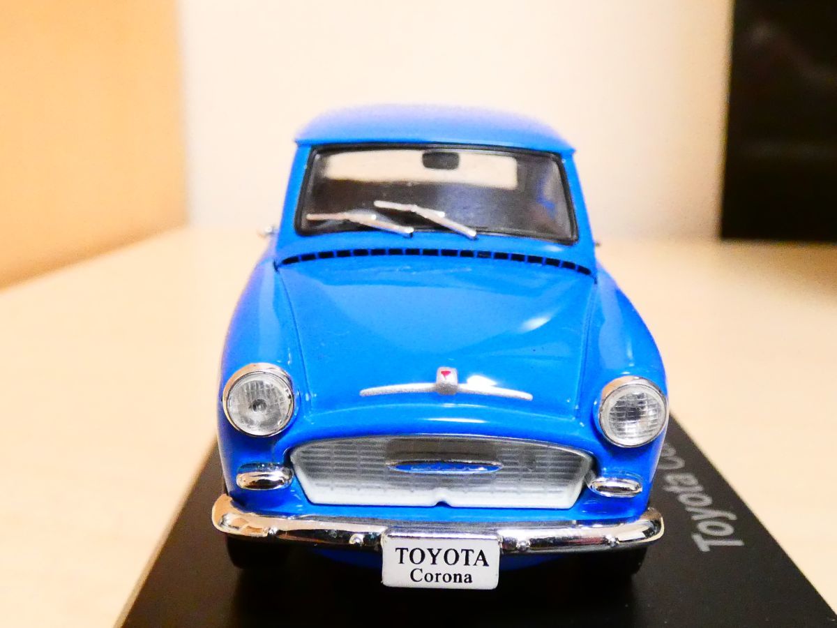 国産名車コレクション 1/43 トヨタ コロナ 1957 青 ② アシェット 旧車 クラシックカー ミニカー R_画像3