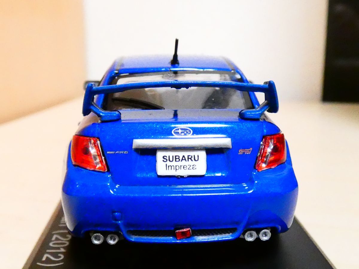 国産名車コレクション 1/43 スバル インプレッサ WRX STI セダン 2012 青 アシェット 旧車 クラシックカー ミニカー R_画像4