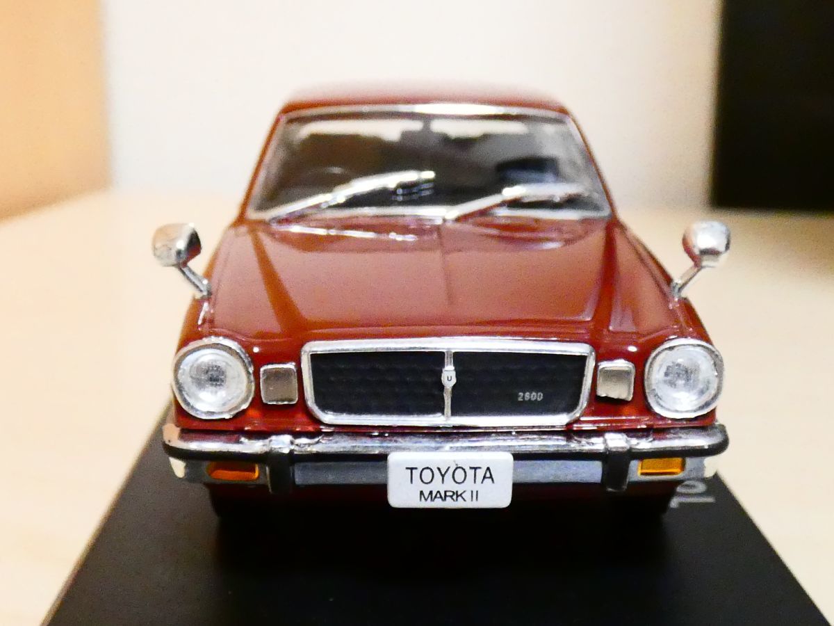 国産名車コレクション 1/43 トヨタ コロナ マークⅡ 1976 茶色 アシェット 旧車 クラシックカー ミニカー O_画像3