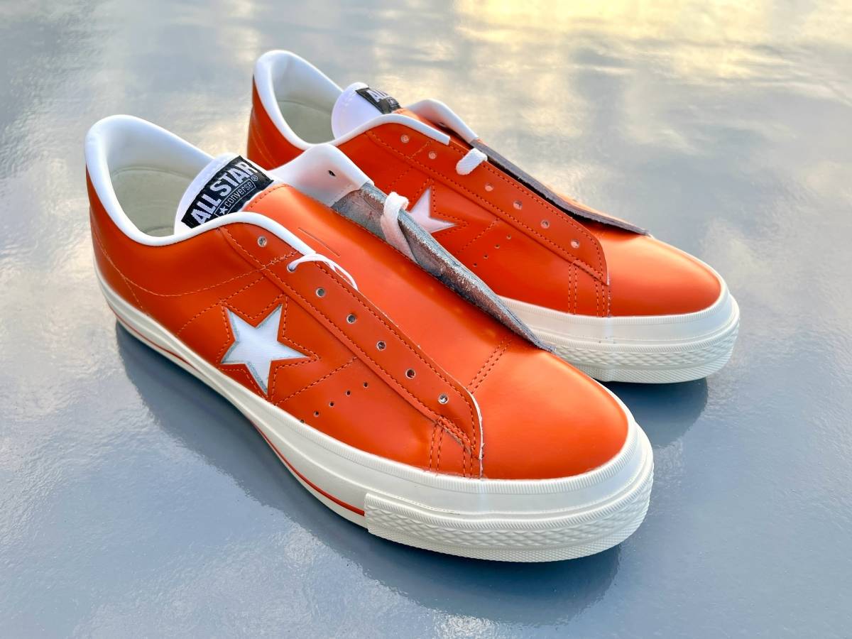 90s 銀箱 デッド ONE STAR OX ORANGE US8.5 27cm ビンテージ 日本製 ワンスター ONESTAR ORANGE ホワイト スニーカー 木村拓哉 キムタク_画像2