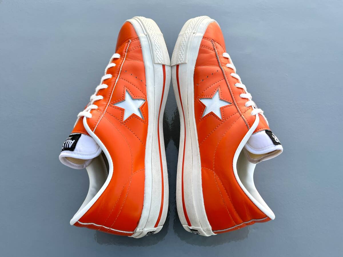 90s ビンテージ 美品 ONE STAR OX ORANGE US8 26.5cm 日本製 ワンスター ONESTAR ORANGE ホワイト 中古 スニーカー 木村拓哉 キムタク_画像5