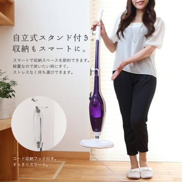 訳アリ品特価☆◆2in1 高温スチームクリーナーモップ除菌効果 洗剤不要 ###訳小スチームモップSM☆###_画像3