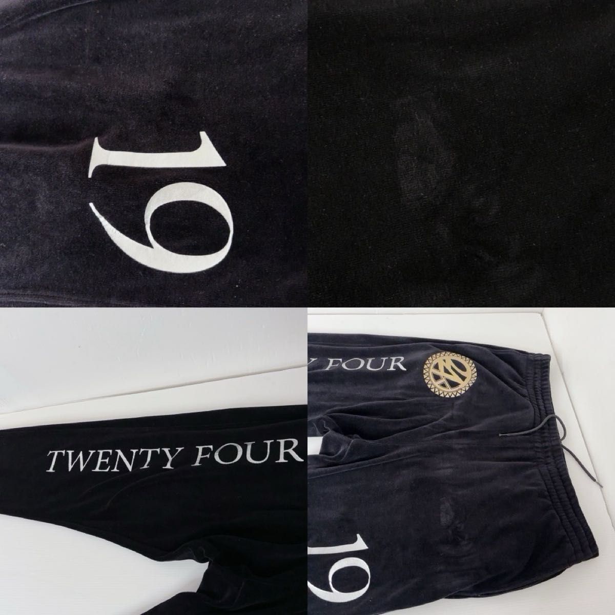 美品 希少XL 24karats EXILE ベロアジャージ セットアップ 黒金 美品 希少XL 24karats EXILE ベロアジャージ セットアップ 黒金