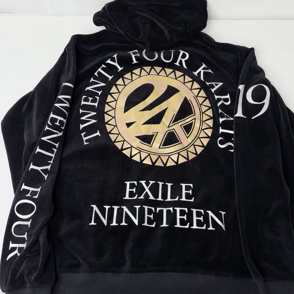 美品 希少XL 24karats EXILE ベロアジャージ セットアップ 黒金 美品 希少XL 24karats EXILE ベロアジャージ セットアップ 黒金