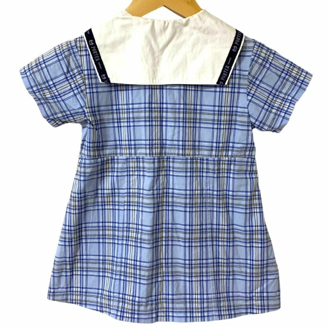 PORTER ENFANT ポーター チェック柄 半袖 ワンピース ジャンパースカート 子供服 キッズ ブランド