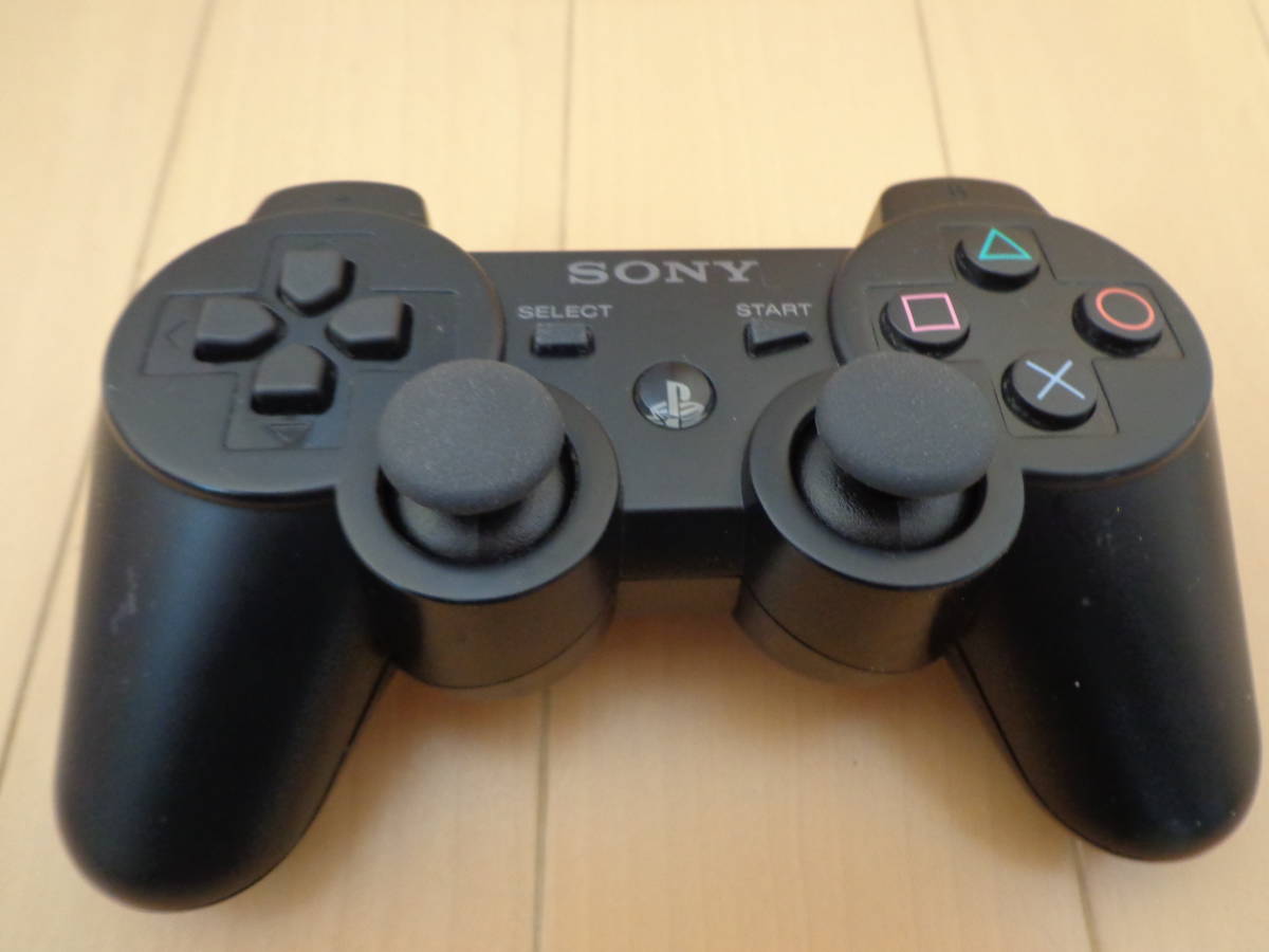  【SONY】 PlayStation3　DUALSHOCK3 デュアルショック3　ブラック/黒　コントローラー　動作確認済み　PS3/プレイステーション3_画像1