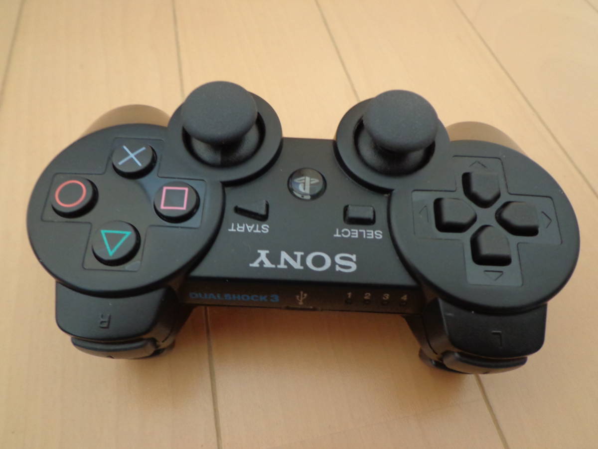  【SONY】 PlayStation3　DUALSHOCK3 デュアルショック3　ブラック/黒　コントローラー　動作確認済み　PS3/プレイステーション3_画像2
