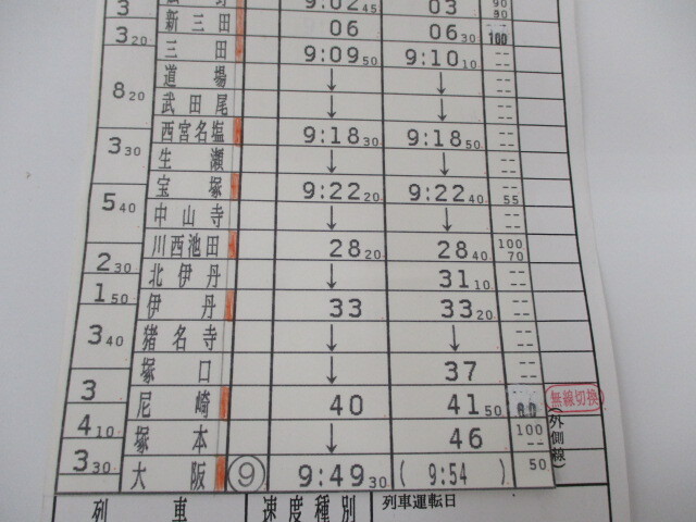 【2-189】JR西日本 運転士 スタフ 12行路 篠山鉄道部 2736M/回2736M/回2731M 117系_画像3