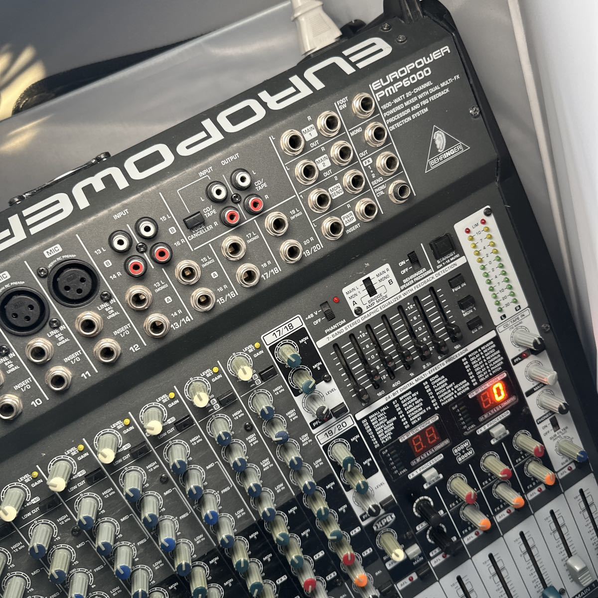 2FS12」BEHRINGER EUROPOWER PMP6000 パワードミキサー通電確認 2FS12」BEHRINGER EUROPOWER PMP6000 パワードミキサー通電確認