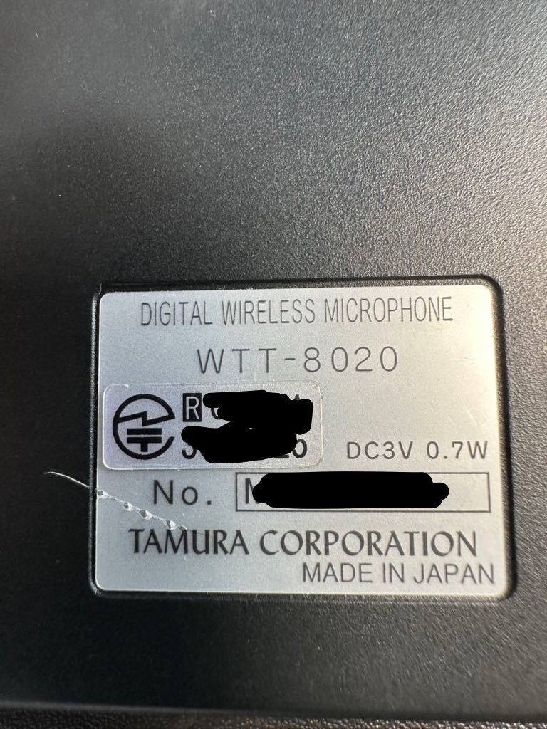 「2FA33_42K」TAMURA ハンド型ワイヤレスマイク WTH-8020 通電OK 現状出品_画像3