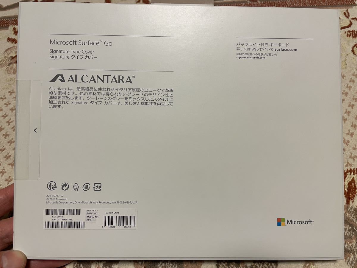 Microsoft Surface Go ALCANTARA Signature タイプ カバー _画像2