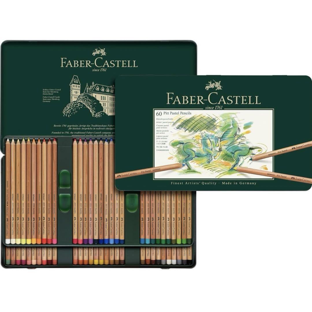 ファーバーカステル ピットパステル色鉛筆 60色セット 缶入 [日本正規品] FABER-CASTELL_画像1