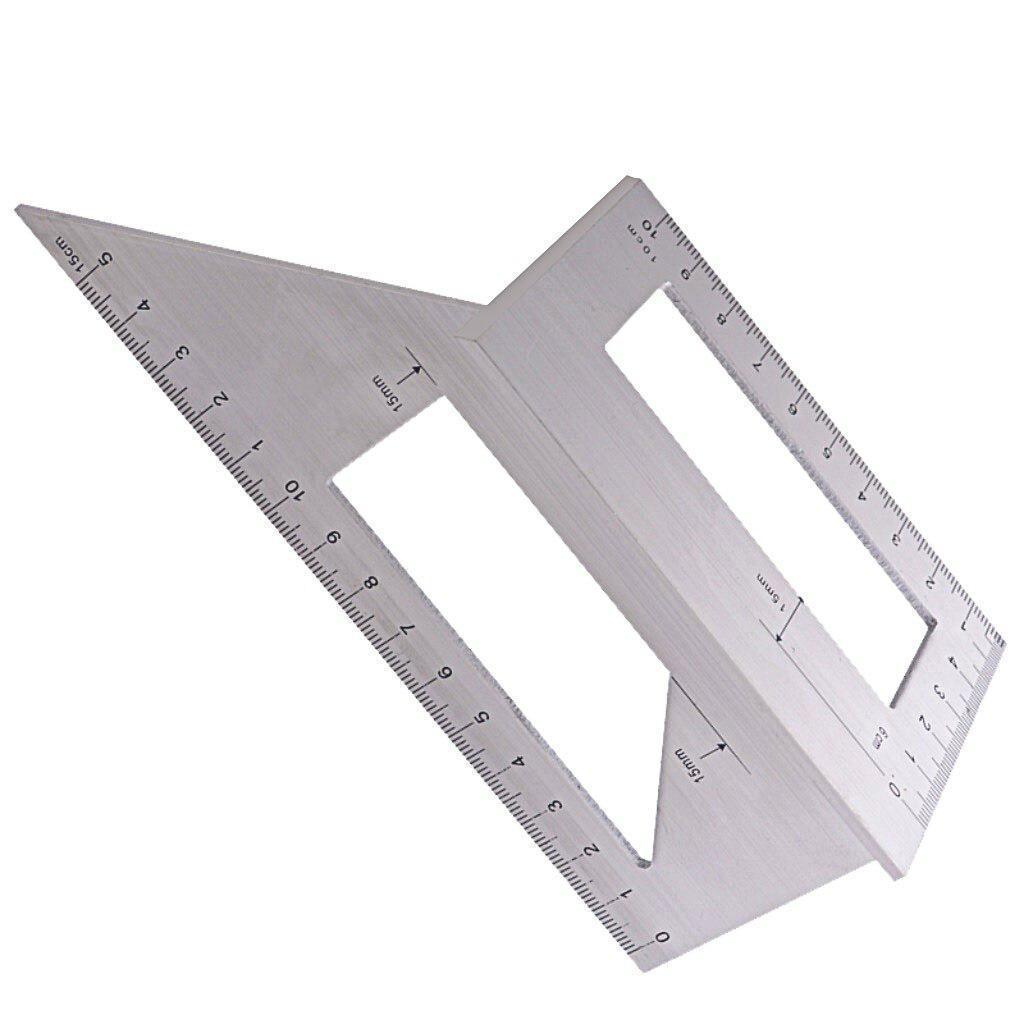  aluminium woodworking sklai bar T ruler multifunction 45/90 times. angle ruler house garden tree material measurement tool practical . accessory DJ778