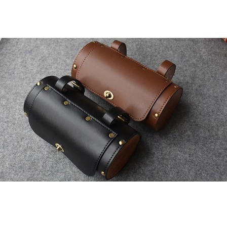  cycling retro pouch tail back PU leather rear pannier bag Vintage bag bicycle accessory all 4 color DJ842