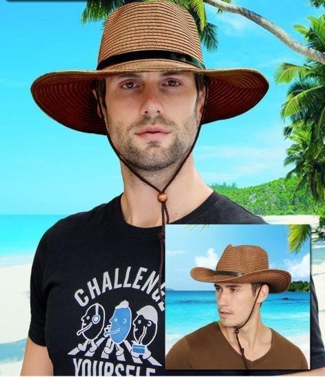  мужской casual соломенная шляпа соломинка шляпа ультрафиолетовые лучи меры UV cut солнечный колпак шляпа от солнца уличный рыбалка альпинизм пляж шляпа ZCL1470