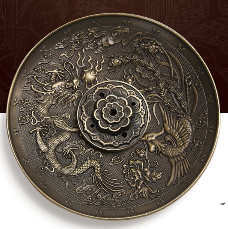 LDL510# fragrance establish phoenix design. saucer lotus type . difference . peace modern antique manner stick for made of metal 