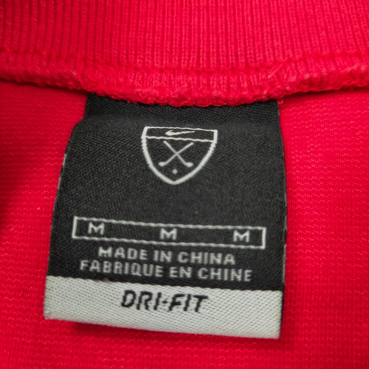 NIKE GOLF ナイキゴルフ ゴルフシャツ モックネック 半袖 赤色 ストレッチ メンズ Mサイズ
