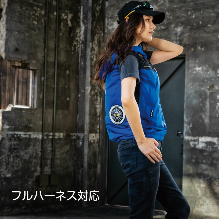 【送料370円】ベスト　ＬＬサイズ　カモフラシルバー　 バートル 空調服　AC1094【 服のみ】エアークラフト　フード付ベスト　3_画像4