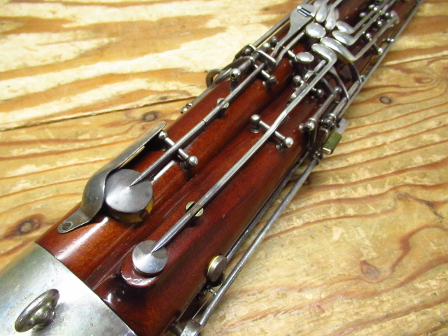 ファゴット ドイツ製 木管楽器 fagotto メーカー不明 ハードケース付き ジャンク品 管理6J0203D-G1_画像5