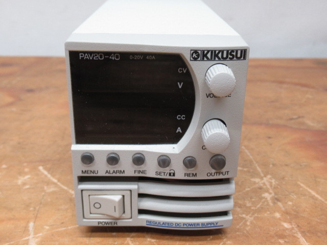 菊水 KIKUSUI 直流安定化電源 PAV20-40 スマート可変スイッチング電源 PAVシリーズ 説明書付き 管理6R0202B-B3_画像4
