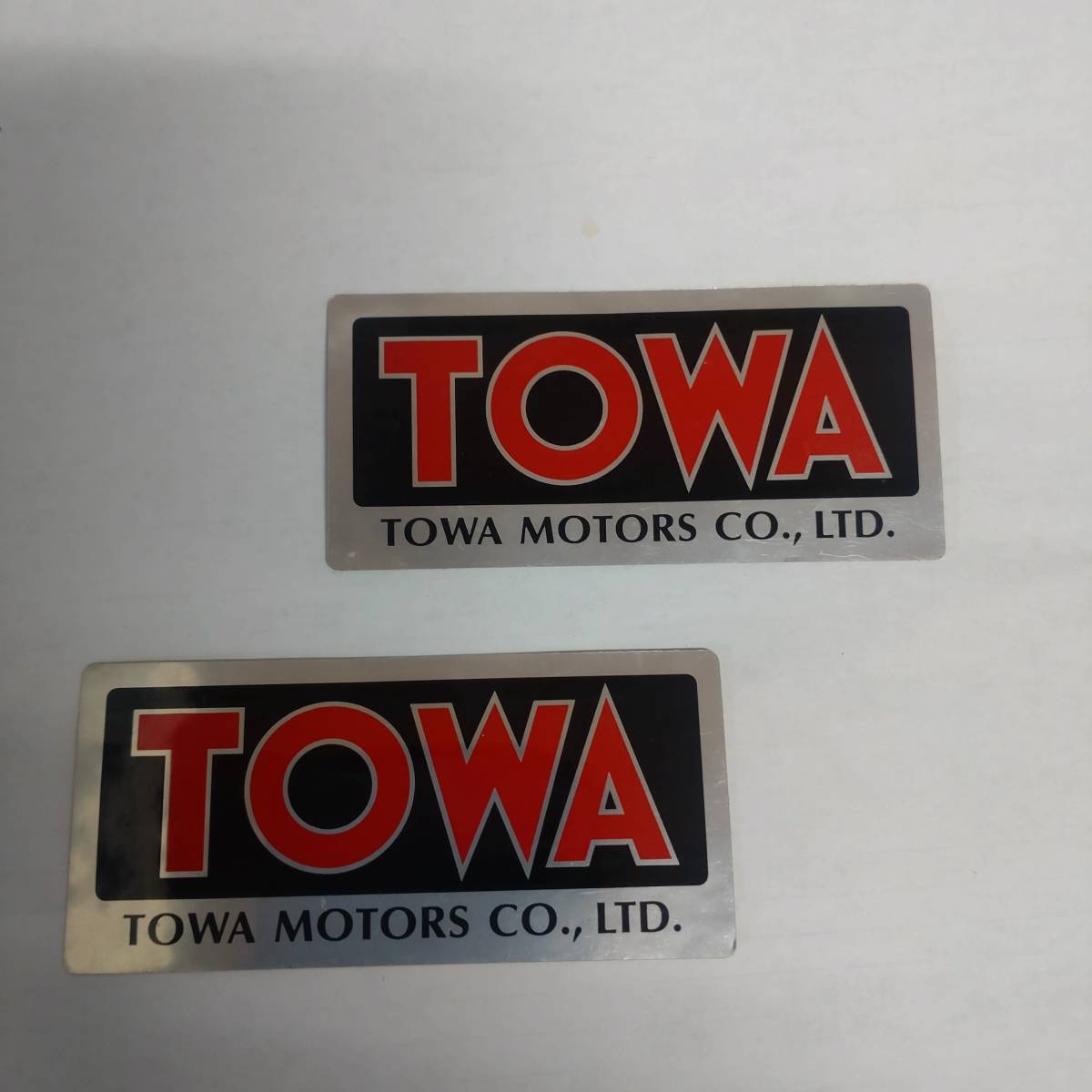 TOWA TOWA MOTORS CO.,LTD 当時物ステッカー 旧車 デッドストック 若干難アリ 2枚_画像1