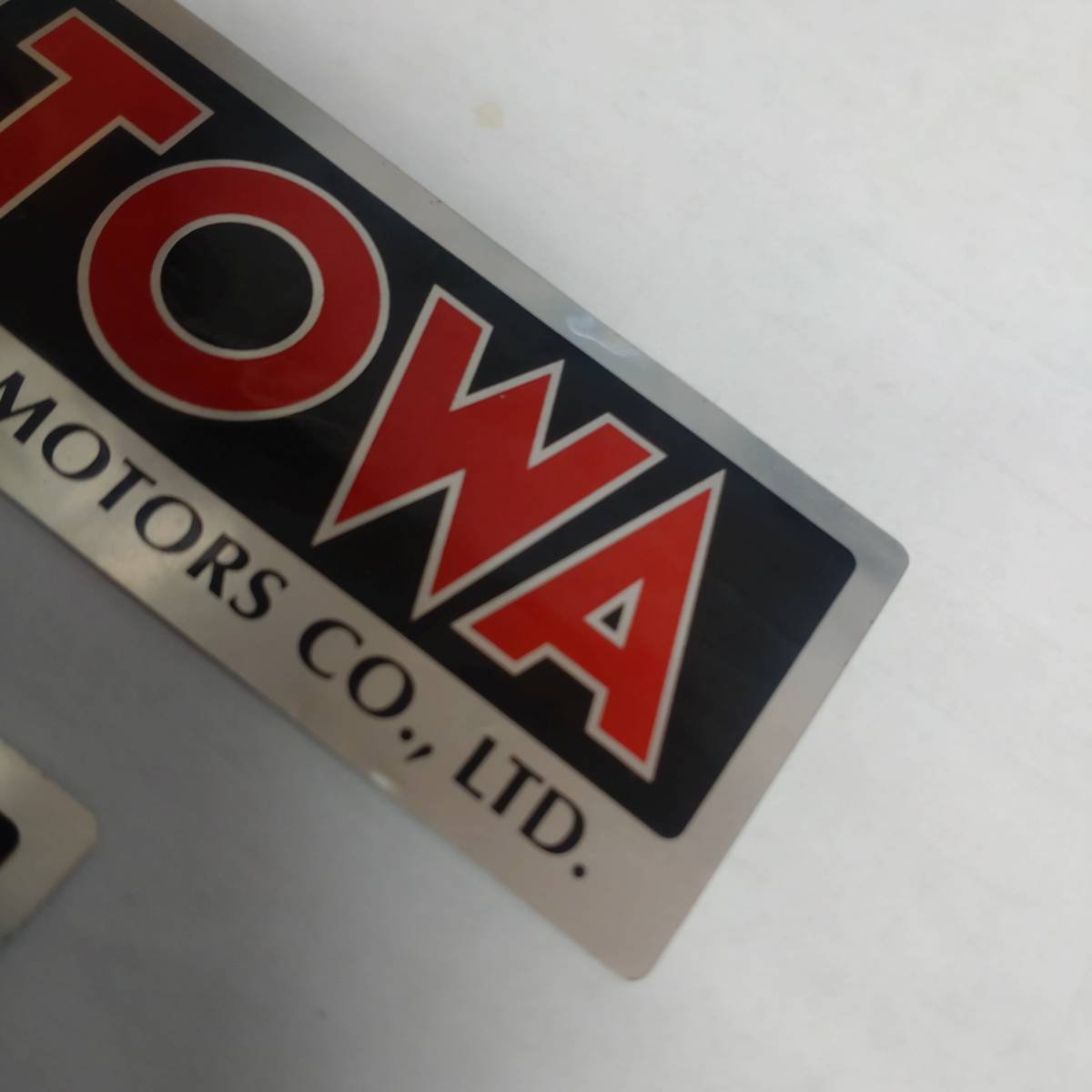 TOWA TOWA MOTORS CO.,LTD 当時物ステッカー 旧車 デッドストック 若干難アリ 2枚_画像2