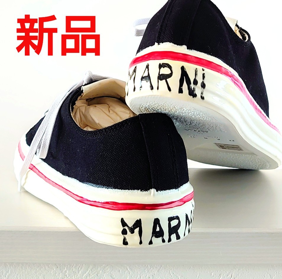 新品タグ付☆MARNI GOOEY SNEAKER マルニスニーカー24cm 靴手書きロゴ