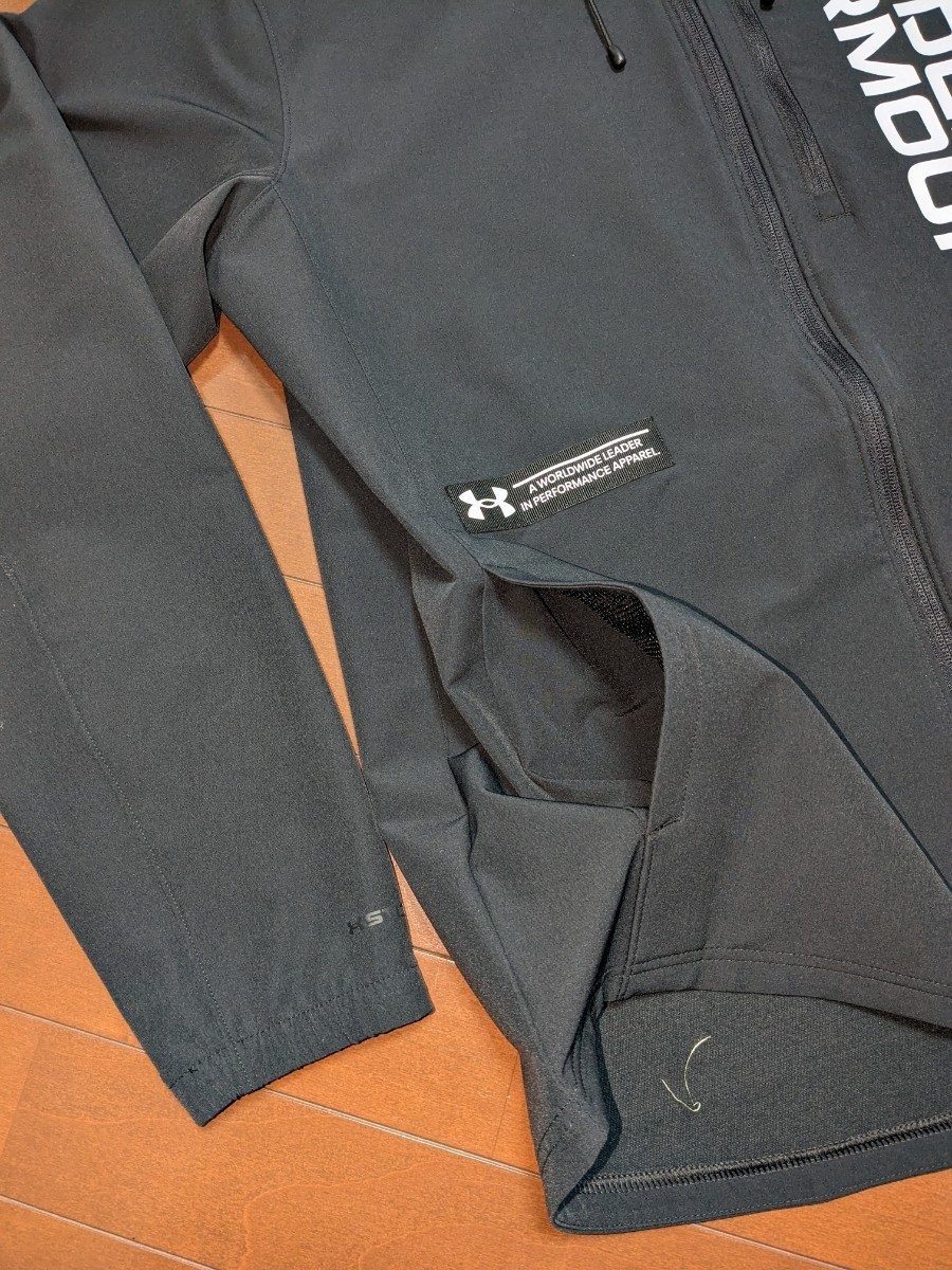  new goods tag attaching UNDER ARMOUR Under Armor XXL window jacket UA brush dou-bn full Zip f-ti1381347 black including carriage 