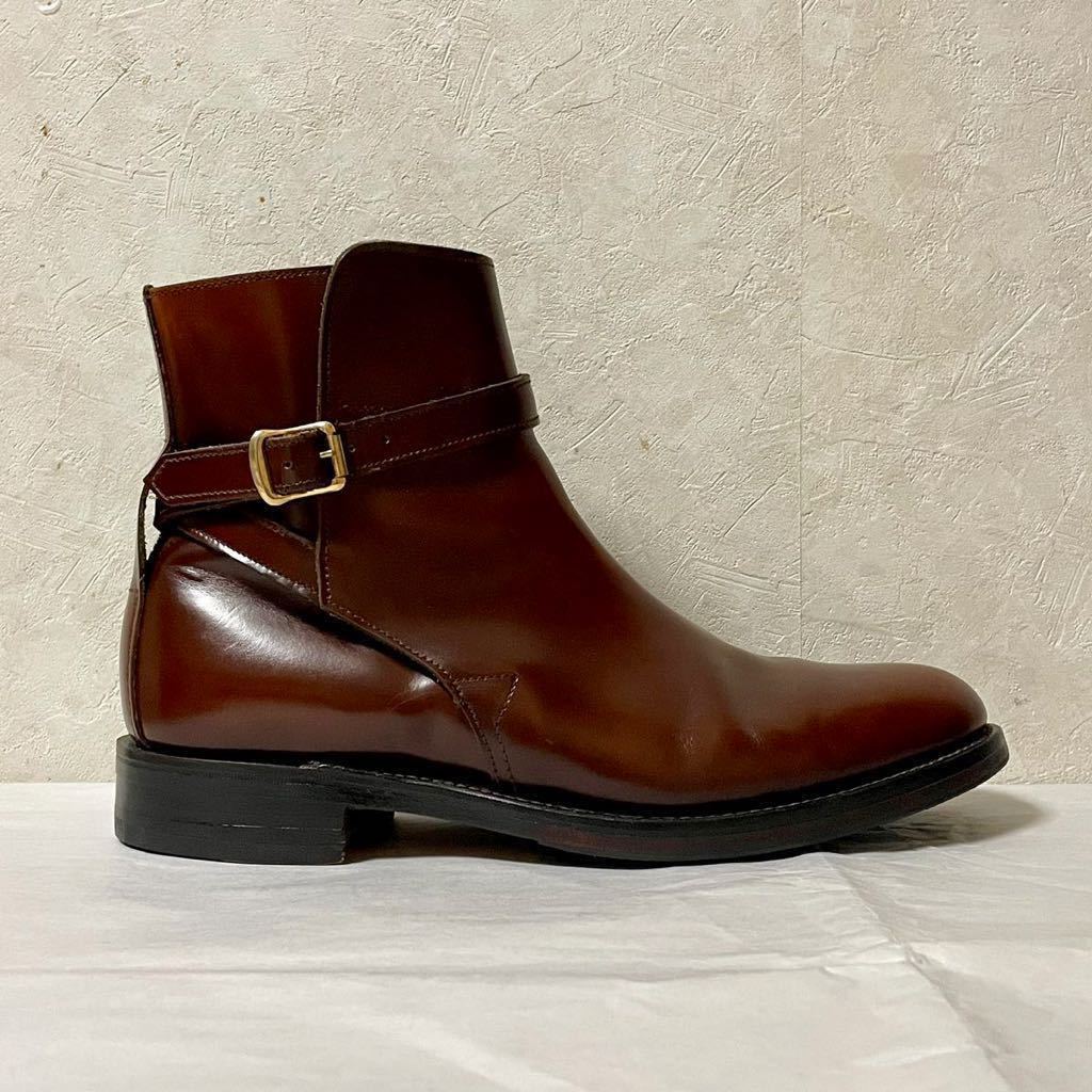 極美 リアルマッコイズ×ローク JODHPUR BOOTS 貼替ソール未使用【7.5】26cm前後 / 英国製 / BRN / ジョッパーブーツ / 正規品_画像4