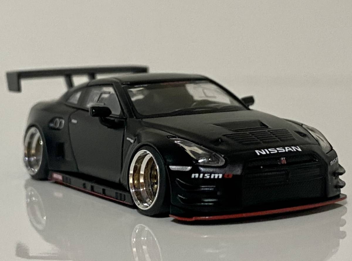 Kyosho 1/64 Nissan R35 GT-R NISMO GT3 Matte Black Customized Deep Rim ◆ 京商 1/64 R35 GT-R ニスモ カスタマイズ 深リム_画像1