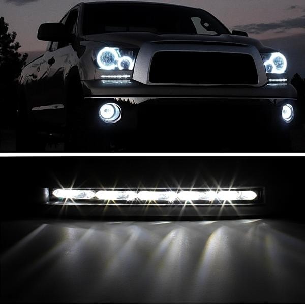  Toyota Sequoia Tundra 08y-13y DRL front LED daylight foglamp full left right set head light under cover foglamp B free shipping 