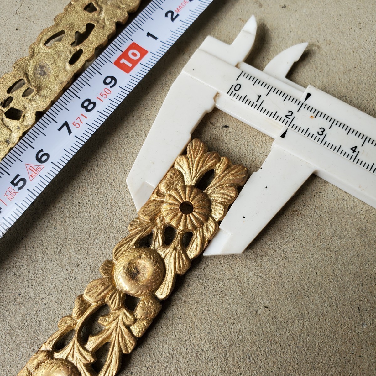 真鍮製 飾り金具 （検索 鎧 鎧兜 武具 刀剣  骨董 アンティーク 装飾品 c8/590/3の画像5