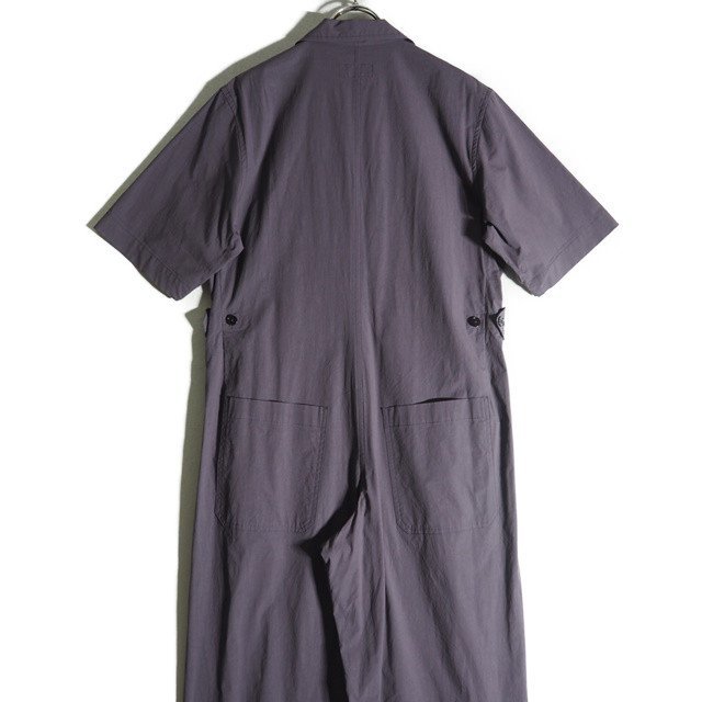 M6872f39　▼LOEFF ロエフ▼　21SS Jumpsuits コットンジャンプスーツ パープル 1 / オールインワン 5分袖 ユナイテッドアローズ 春夏_画像3