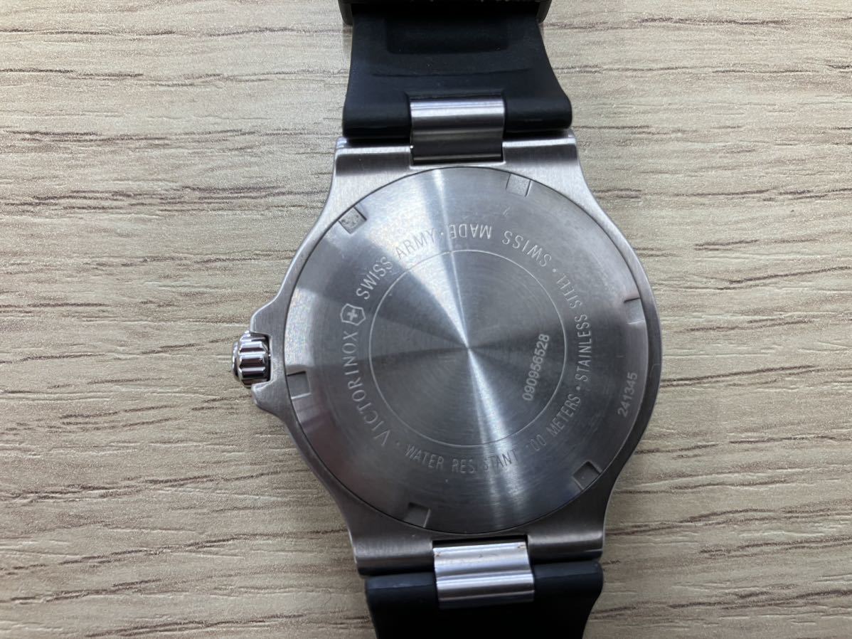 ビクトリノックス 腕時計 VICTORINOX スイスアーミー 時計 メンズ シルバー 241345 アナログ ラバーベルト ブラック 黒 銀 3針_画像5