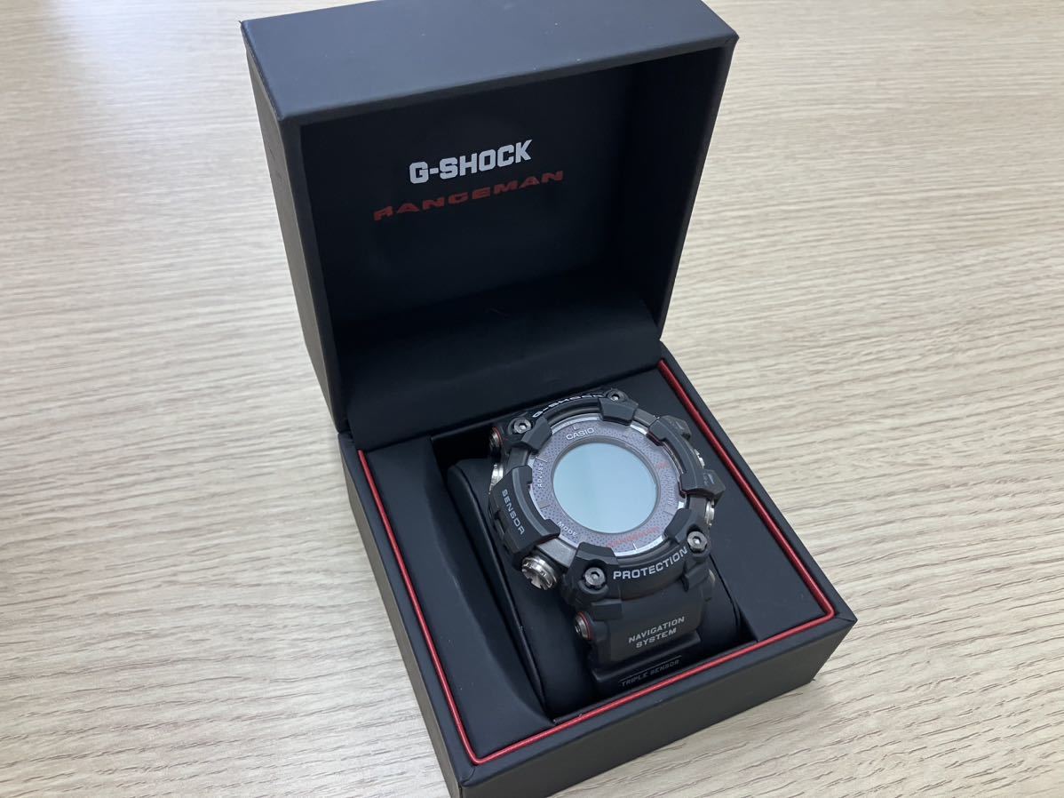 【画面表示不良】中古G-SHOCK ジーショック CASIO カシオ 腕時計 GPR-B1000-1JR レンジマン RANGEMAN 電波ソーラー_画像1