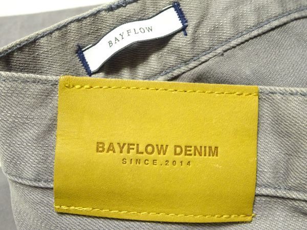 ★BAYFLOW★ダメージ加工スリムスキニーカラーデニムパンツ2/ベイフローグレーストレッチメンズスキニーデニムパンツジーンズ