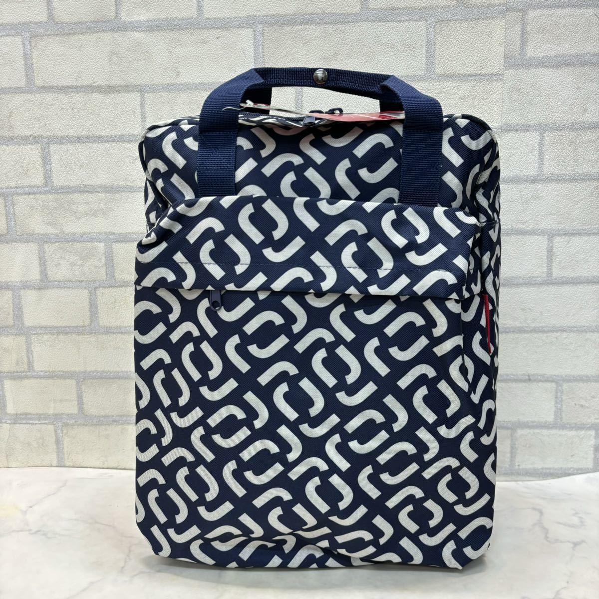  new goods unused tag attaching reisenthel rucksack backpack total pattern navy 15L nylon la before tar lady's handbag 2way