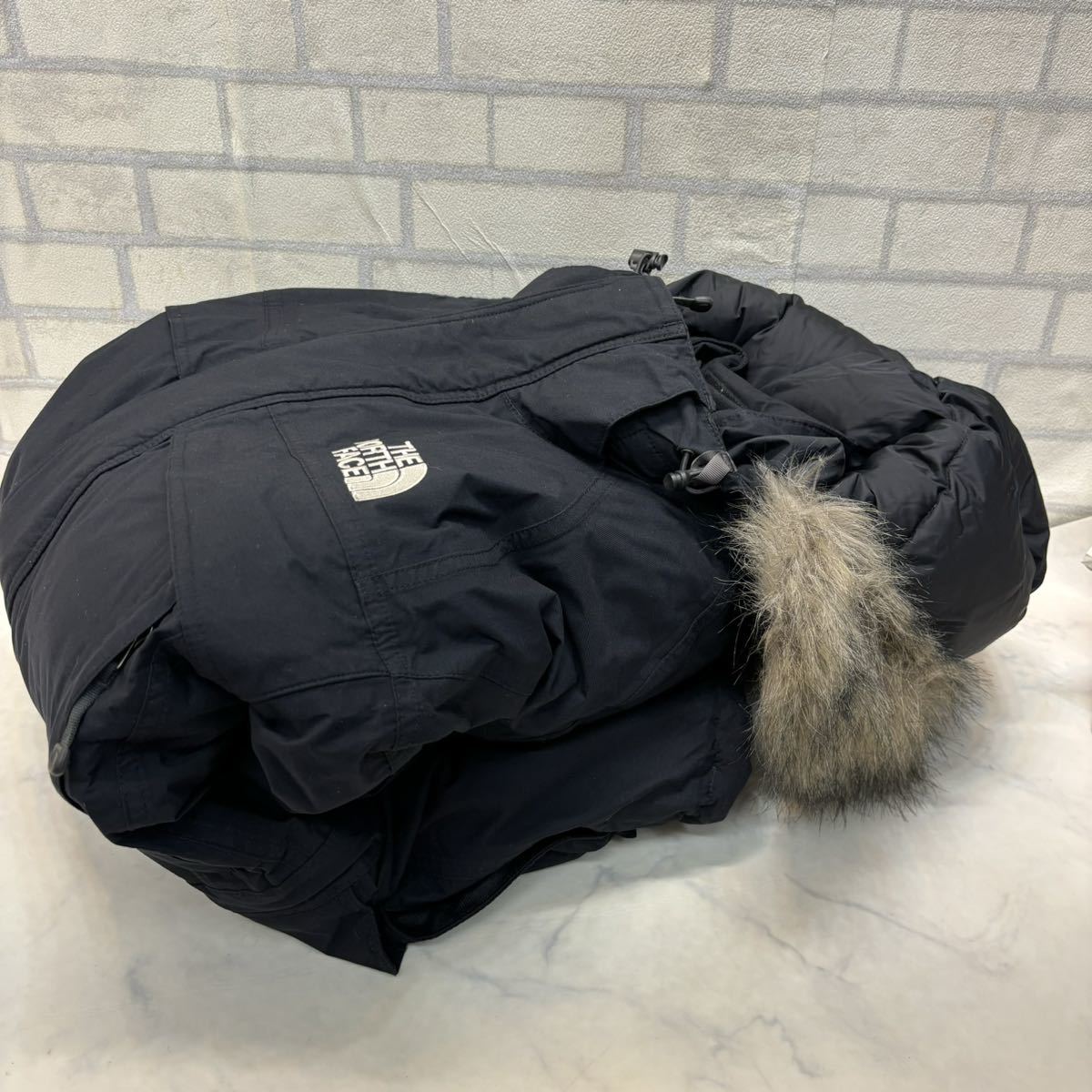 THE NORTH FACE ザ ノースフェイス ND00466 マクマードパーカー ダウンジャケット Ｓサイズ 黒 ブラック ナイロン フェザー80% メンズ_画像9